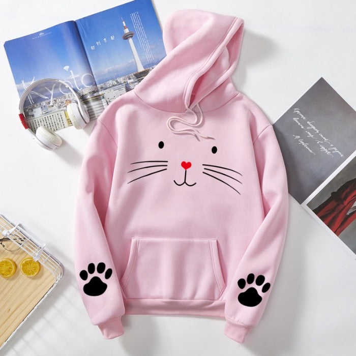 Cute Cat Hoodie for Girls