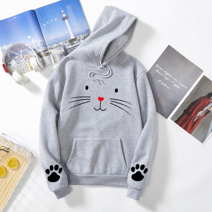 Cute Cat Hoodie for Girls