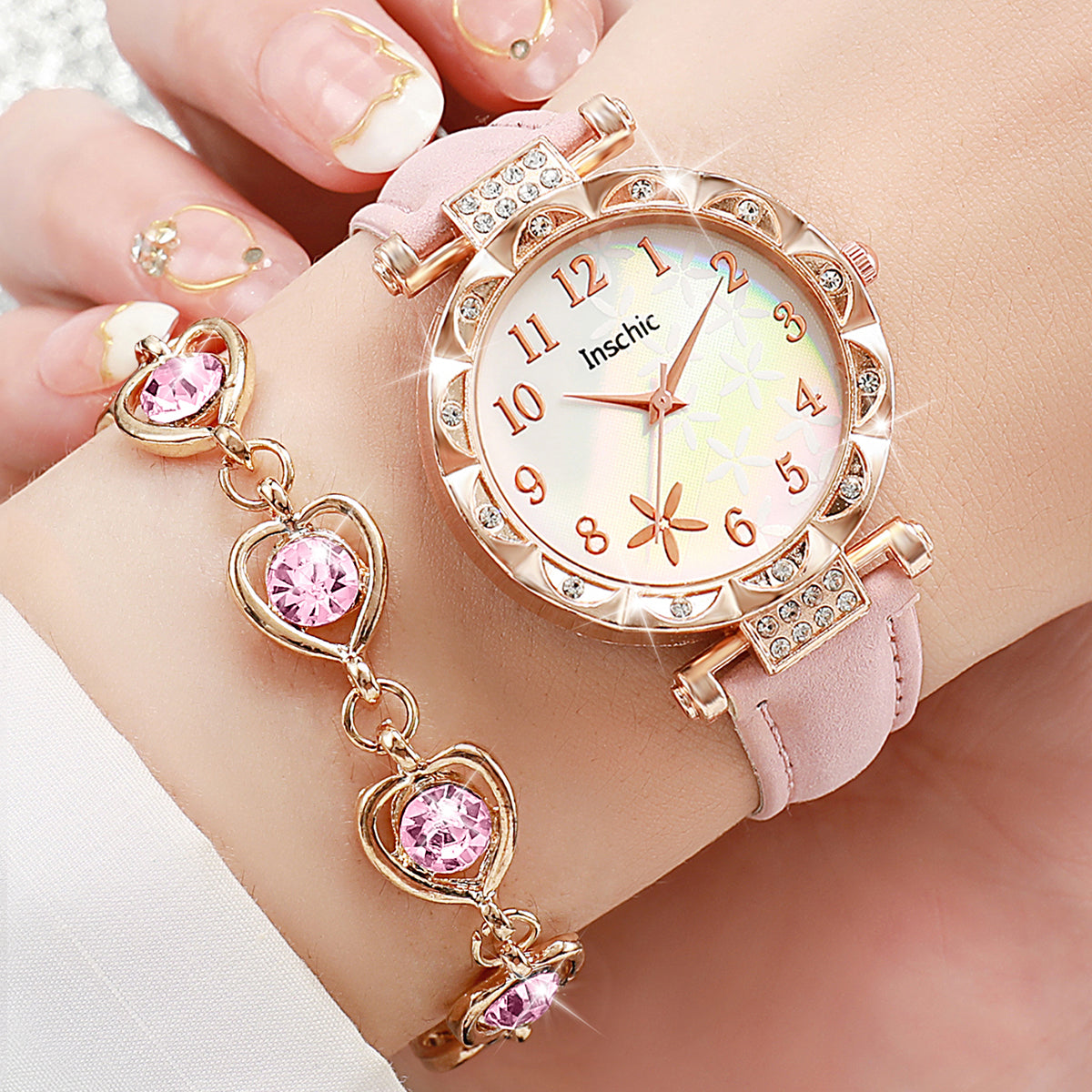 6PCS/Set  Women's Watch and Jewelry Set