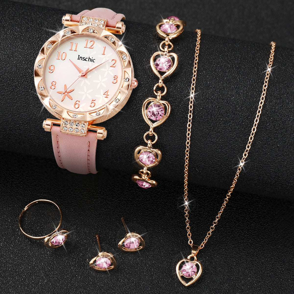 6PCS/Set  Women's Watch and Jewelry Set