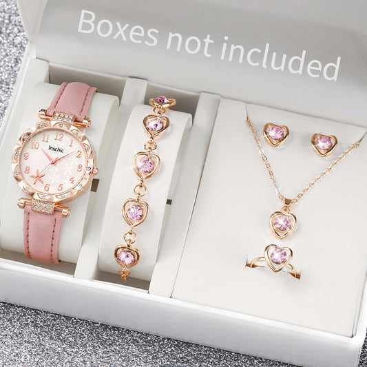 6PCS/Set  Women's Watch and Jewelry Set